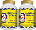Magnesium Chloride (cloruro de magnesio) 280 Capsules - High Absorption Magnesium Citrate chelated and Oxide High Potency Mg Non-GMO 2 Pack (2)