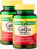 CoQ10 100mg – 60 Rapid Release Softgels Coenzyme Q10 Supplement Co Q10 100mg Capsules Antioxidant for Energy and Cardiovascular Health (Pack of 2)