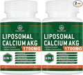 Liposomal Calcium AKG Supplement 1700 MG - High Absorption Calcium Supplement for Women AKG Supplement for Cellular Energy Metabolic Function - 120 Capsules
