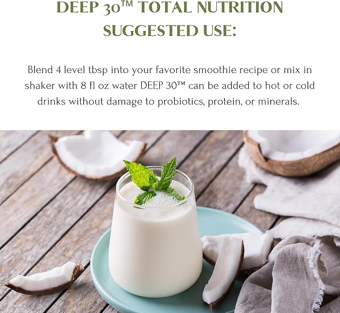 Mt. Capra Deep 30 | Meal Replacement Shake Goat Protein Powder with Grass-Fed Whey Protein Casein Protein Minerals and BC-30 Probiotics | Coconut Dream | 30 Servings - 2 Pounds