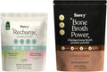 SAVVY Bone Broth Power Chocolate Protein Powder 23g Protein 12g Collagen &amp Recharge Electrolyte Powder Sugar Free Hydration Drink with Sodium Magnesium Potassium (Variety (Lemon + Watermelon)