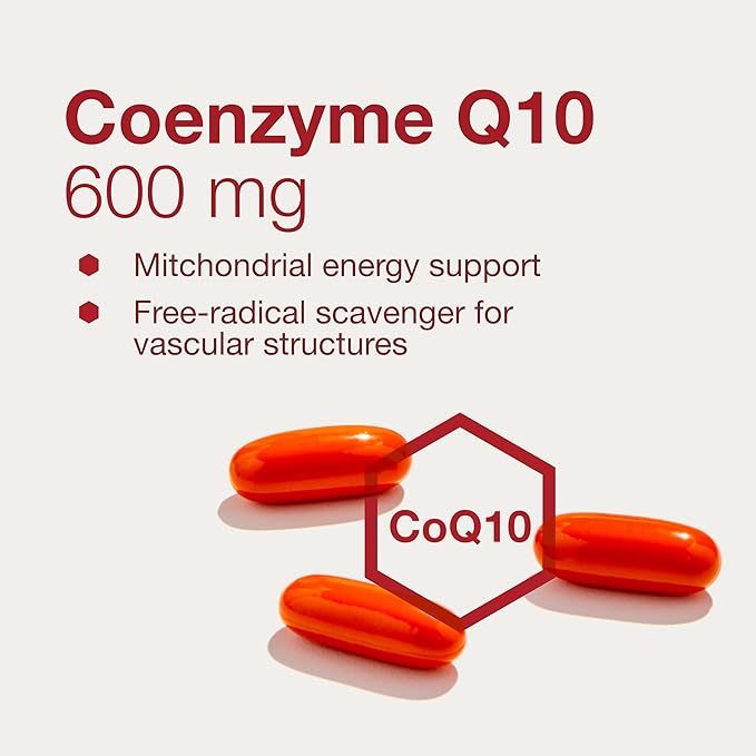 PROTOCOL FOR LIFE BALANCE CoQ10 600mg - with Vitamin E &amp Soy Lecithin - CoQ10 Supplement - Halal &amp Egg Free - 60 Softgels