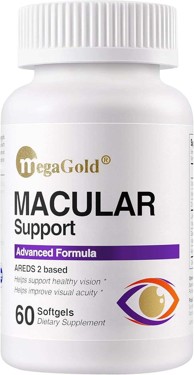 Macular Support Advanced Formula - Eye Supplements for Vision &amp Macular Health* Contains Lutein &amp Zeaxanthin Vitamins C &amp E Zinc and Astaxanthin for Seniors &amp Adults - 60 Count So