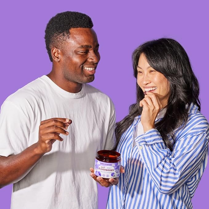 Llama Naturals Elderberry Gummies for Adults Vegan Organic Immune Support Supplement with Vitamin C and Zinc Real Fruit Gummy Vitamins for Immunity Chewable No Added Sugar Cane 90 Ct