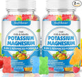 softbear Sugar Free Potassium Magnesium Gummies for Adults Kids High Absorption Potassium Supplement Gummies Supports Leg Cramps &amp Muscle &amp Immune Health Delicious Mixed Fruit Flavor 120 Cou