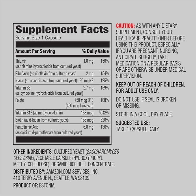 Amazon Elements Men's One Daily Multivitamin (65 Tablets) and Amazon Elements B Complex (65 Capsules)