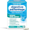 IBS Daily Probiotic Capsules for Digestive Health &amp Gut Health Digestive Advantage Probiotics For Men and Women (96 count box) - Digestible Enzymes