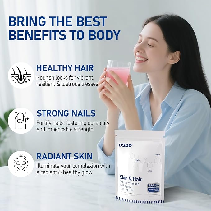 Biotin Supplements for Women &amp Men Biotin Vitamins Supports Healthy Hair &amp Nails Boosts Cellular Energy Focus &amp Healthy Aging1000mg NAD+ 60 Days Supply