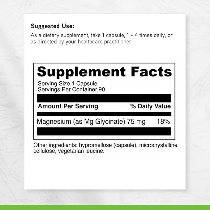 DaVinci Labs Magnesium Glycinate - Supports Sleep Heart Brain Relaxation &amp Bone Health* - Bioavailable &amp Stomach-Friendly* - 90 Capsules