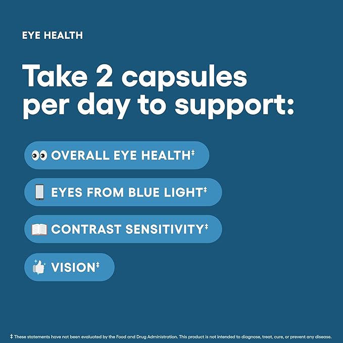 Physician's Choice Eye Health - Lutein Zeaxanthin &amp Bilberry Extract - Supports Eye Strain Dry Eyes and Vision Health - 2 Award-Winning Clinically Proven Eye Vitamin Ingredients - Carotenoid Bl