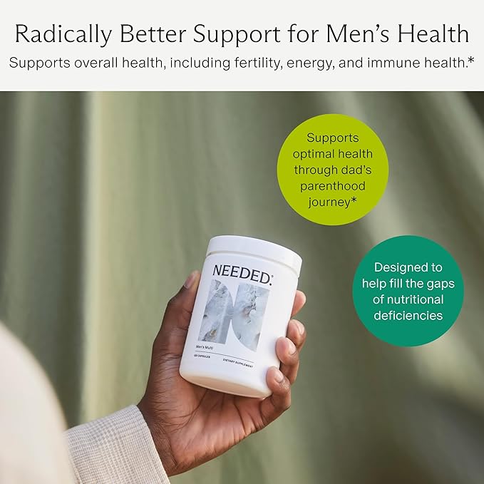 Needed. Multivitamin for Men - 25 Optimal Nutrients for Fertility &amp Men's Health - Mens Multivitamin with Vitamin D3 2000IU B12 Vitamins 200 MCG Selenium - Men's Fertility Supplement 30 Day Sup