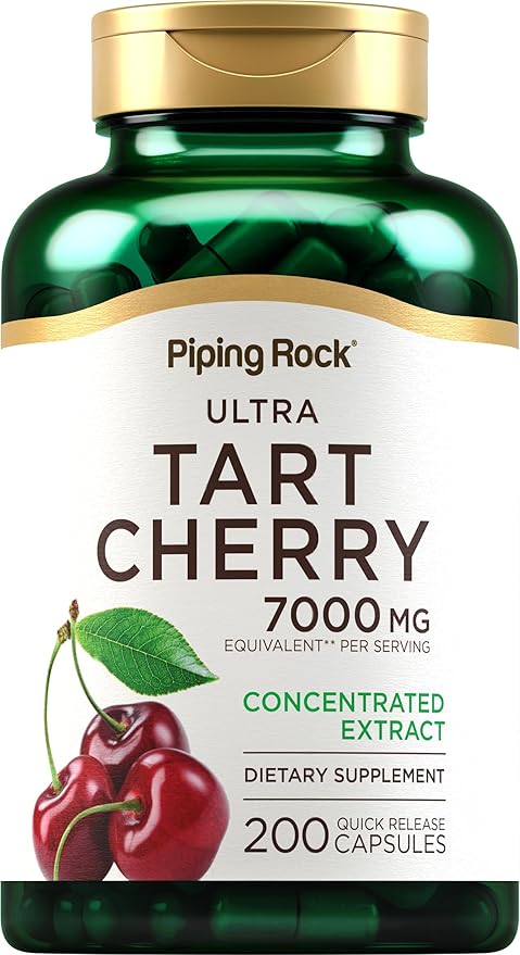 Piping Rock Tart Cherry Extract Capsules | 200 Pills | Ultra Strength | Non-GMO Gluten Free Supplement