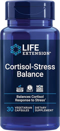 Life Extension Cortisol-Stress Balance Relora® Magnolia bark Green Tea Lychee Extract Manage Stress Maintain Healthy cortisol Levels Gluten Free Non-GMO Vegetarian 1-Daily 30 Capsules