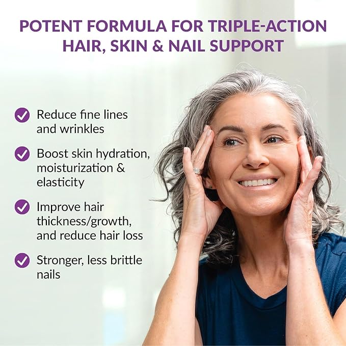 BioTrust Timeless Beauty Ceramide Booster – Hair &amp Skin Restoring Phytoceramides Supplement + Vitamin C Vitamin E Biotin Zinc Hyaluronic Acid – Potent Blend for Hair Skin &amp Nails - 30 Cap