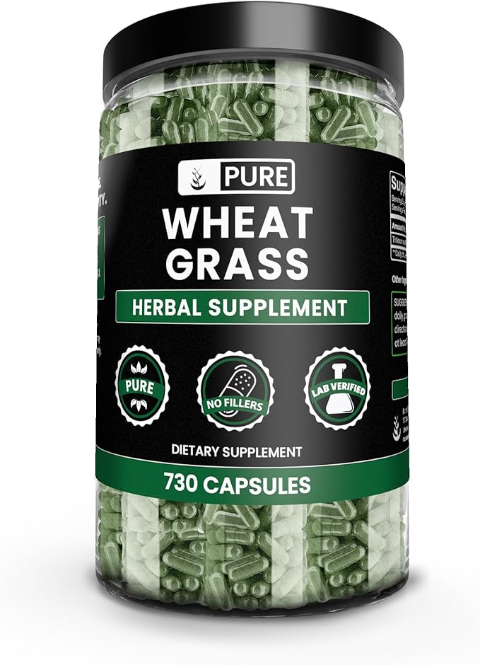 Pure Original Ingredients Wheat Grass (730 Capsules) No Magnesium Or Rice Fillers Always Pure Lab Verified
