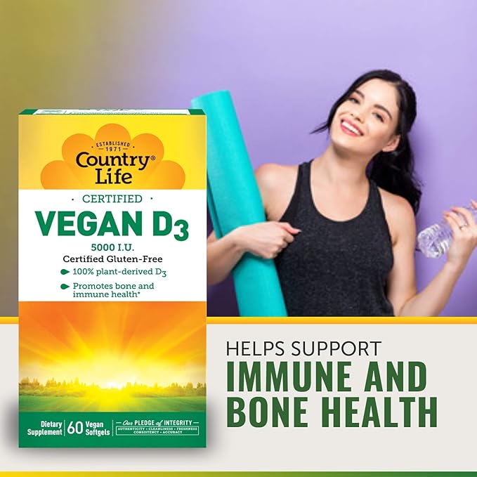 Country Life Vegan D3 60 Count