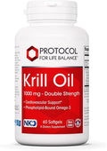 PROTOCOL FOR LIFE BALANCE Krill Oil 1000mg - Extra Strength Krill Oil Supplement - DHA &amp EPA - with Astaxanthin - Support Heart Brain Joints - Non-GMO &amp Halal - 60 Softgels