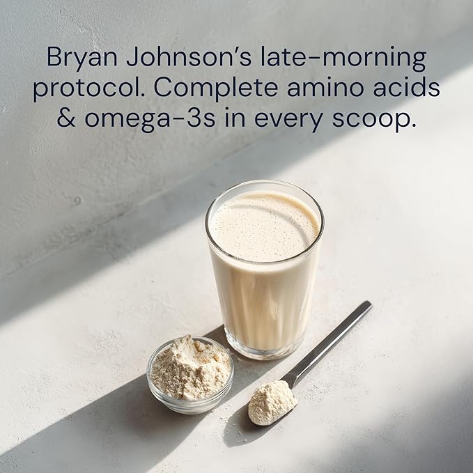 Blueprint Bryan Johnson Vegan Protein Meal Replacement – Plant Based Hemp Protein with 27g Protein Per Serving – Low Calorie Flavored Protein for Women &amp Men – Dairy Free – 15 Servings - Vanilla