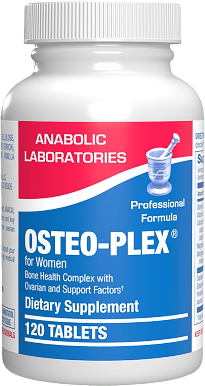 Osteo-Plex Bone Health Supplement for Women - Clinical Formula Bone Strength Supplement with Magnesium Calcium Vitamin D3 &amp Trace Minerals Complex - Easy to Swallow Gentle Tablets (120 Count)