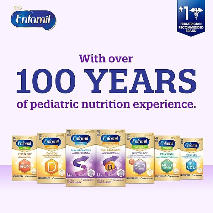 Enfamil Tri-Vi-Sol Vitamins A C &amp D Supplement Drops 50 mL (Pack of 4)