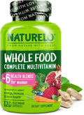 NATURELO Whole Food Multivitamin for Women - with Vitamins Minerals &amp Organic Extracts - Supplement for Energy and Heart Health - Non GMO - 120 Vegan Capsules