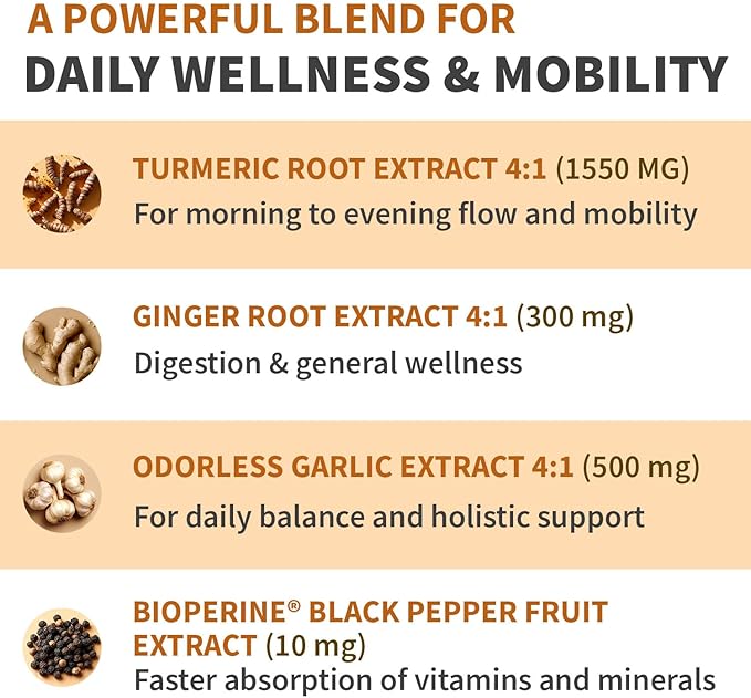 Extra Strength Turmeric Capsules - High-Absorption 2360 mg Curcumin Supplements Non-GMO Blend for Digestive Comfort &amp Daily Support - Organic Turmeric Supplement with Black Pepper (240ct Pack of