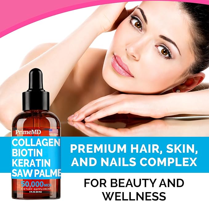 Liquid Collagen Biotin (2pk) and Fadogia Tongkat Ali (1pk) Supplement Bundle - Potent Vitamins for Hair Skin Nails Heart Energy &amp Testosterone Support - Non-GMO Vegan