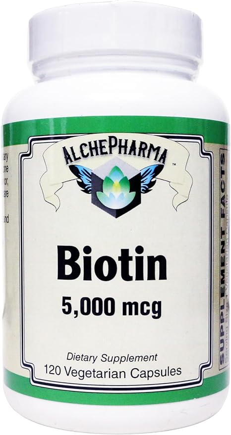 Biotin 5000 mcg (5 mg) per Easy to Swallow Capsule *Free of Yeast Wheat Gluten and preservatives