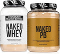 NAKED Whey Chocolate Peanut Butter Protein Powder (21 Servings) + PB Powdered Peanut Butter 2LB (76 Servings) – Grass-Fed Bulk Non-GMO Gluten Free Soy Free Vegan