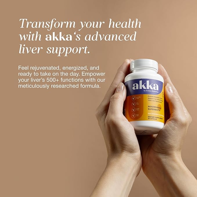 AKKA Premium Liver Cleanse Detox &amp Repair Superbiotic - Supports Liver Health &amp Function Boosts Energy Digestion &amp Metabolism with Bioavailable Pasteurized Akkermansia Non-GMO Gluten-F