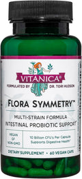 Vitanica Flora Symmetry Shelf Stable Probiotic Supplement Dr Formulated Probiotics for Women Probiotics for Men and Adults Acidophilus Probiotic Non-GMO Vegetarian 60 Count (Flora Symmetry)