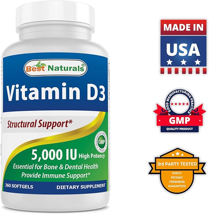 Best Naturals CoQ10 600 mg &amp Vitamin D3 5000 IU
