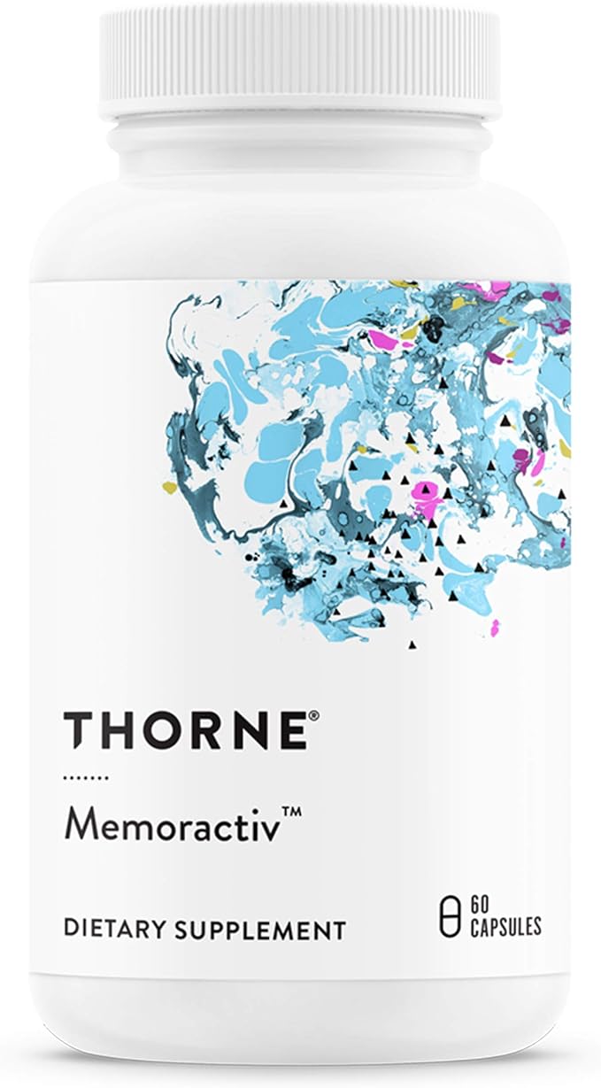THORNE - ResveraCel (60 Capsules) &amp Memoractiv (60 Capsules) Bundle - Supports Brain Health &amp Healthy Aging - Gluten Dairy &amp Soy-Free