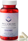 Relumins L-Glutathione Supplement Complex - Spring Glow Essential - World’s Most Advanced Reduced Glutathione 1000mg with Alpha Lipoic Acid for Smoother &amp Brighter Skin Made in USA - 60 Caps