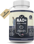 NAD+ Resveratrol Supplement for Energy Cellular Health &amp Healthy Aging – High Potency NAD Plus Capsules for Men &amp Women – Antioxidant Support (60 Count (Pack of 1))