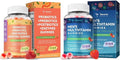 Totaria Men's Multivitamin Gummies &amp Probiotic Prebiotic Postbiotic Gummies Bundle Strawberry Flavor