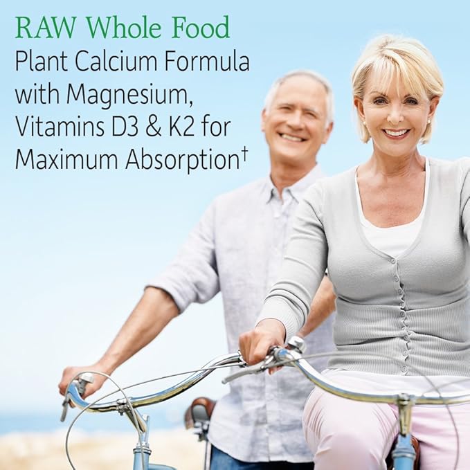 Garden of Life Raw Calcium Supplement for Women and Men - Vitamin Code Made from Whole Foods with Magnesium K2 Vitamin D3 and Vitamin C Plus Probiotics for Digestion 60 Capsules (Pack of 6)