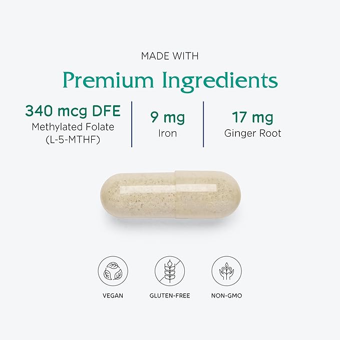 Vitanica Maternal Symmetry Prenatal and Postnatal Vitamins Vegan/Vegetarian 180 Capsules