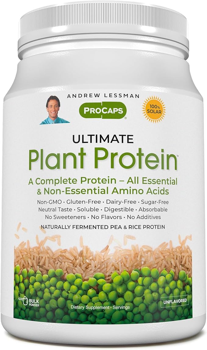 ANDREW LESSMAN Ultimate Plant Protein - Delivers Essential and Non-Essential Amino Acids for Muscle Support - No Additives. Non-GMO. Gluten-Free 60 Servings