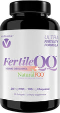 FertileQQ ULTRA Ubiquinol (QH) plus PQQ to BOOST Mama's 2B Natural Reproductive Support #1 Formula for Support of Mitochondria Egg Cell Health - Doctor Recommended Fertility Formula.