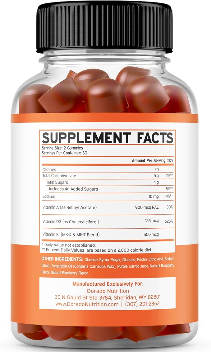 DORADO NUTRITION Shilajit Gummies for Men &amp Women (60CT) and ADK Gummies Vitamin D3 K2 (60 Sugar Free)