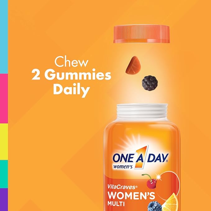 One A Day Women’s VitaCraves Multivitamin Gummies Supplement with Vitamin A Vitamin C Vitamin D Vitamin E and Zinc for Immune Health Support* Calcium &amp more 70 count