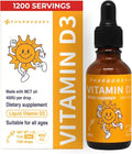 Baby Vitamin D3 Drops-400IU per Drop-1200 Servings-Safe for Newborns&ampKids-Supports Immune&ampBone Health-30ml