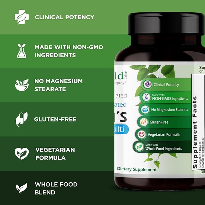 EMERALD LABS Men's 1 Daily Multi - Additive-Free Men's Multivitamin - Includes Lycopene Zinc Vitamin D3 &amp More - Supports Bones Prostate &amp Vision* - 30 Vegetable Capsules