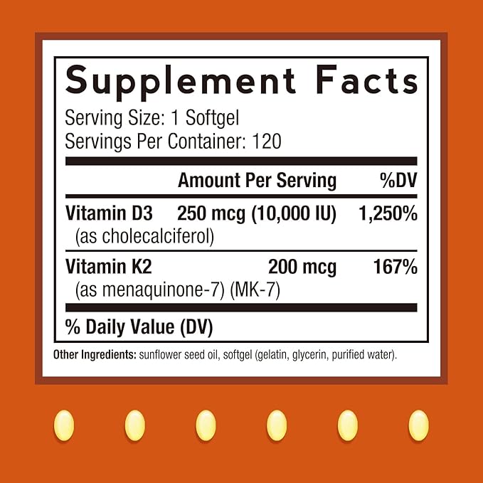 Doctor's Recipes CoQ10 200mg Softgels &amp Vitamin D3 K2 Softgels Bundle Coq10 240ct for Heart Heath Vitamin D3 K2 120ct for Immune and Bone Health Support