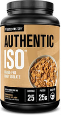 Jacked Factory Authentic ISO Grass Fed Whey Protein Isolate Powder - Low Carb Non-GMO Muscle Building Protein w/No Fillers Post Workout Recovery Cinnamon Cereal Splash - 25 Servings