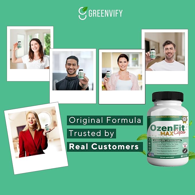 OzenFit Caps Max Probiotic Supplement 40 Billion CFU MAKTREK Bi-Pass Technology 60 Capsules 30-Day Supply (2)