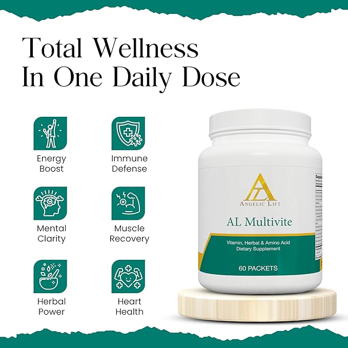 AL Multivite – Daily Multivitamin with Herbal &amp Amino Acid Complex – Energy Immunity &amp Metabolism Support – 30 Packets – Clean Balanced Supplement for Men &amp Women