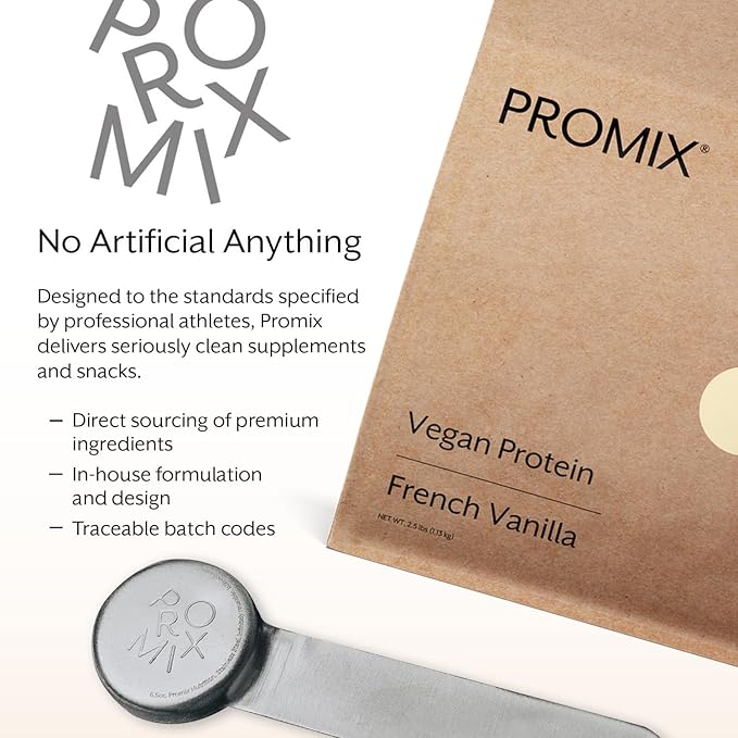ProMix Nutrition Vegan Protein Powder 25g Plant Based Canadian Yellow Pea Protein Vitamin B12 BCAAs - Vanilla - 5lb Bulk