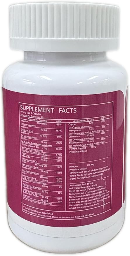 PROBIOTICS Women Allin-One supportEnergy Focus &amp Mood20 Vitamins &amp MineralsMethylated Muttivitamin 60 Capsules
